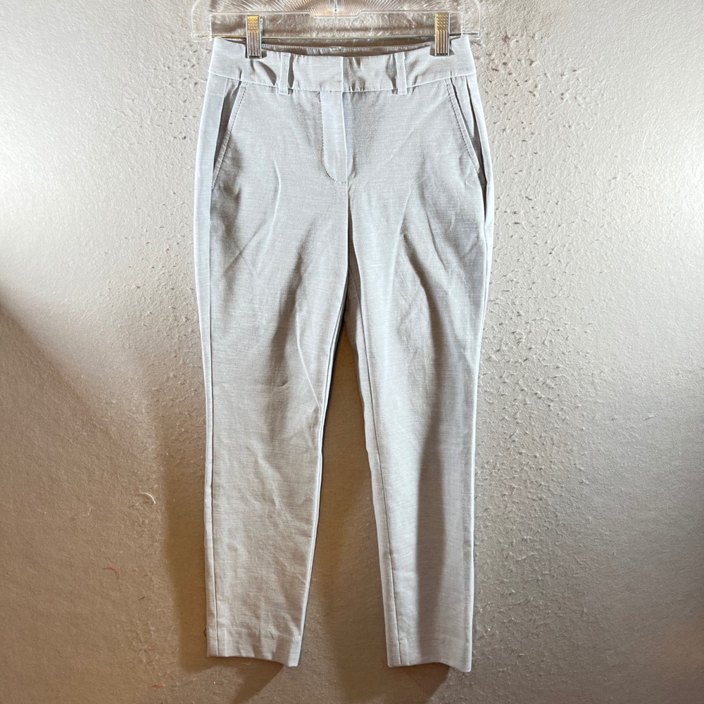 White House Black Market Light Gray Slim Ankle Trousers